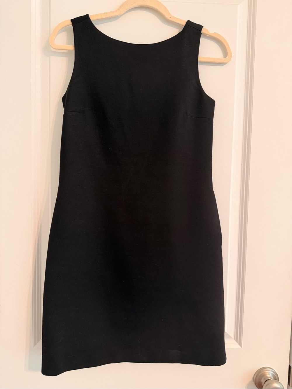 Black Minimalist Open Back Mini Dress XXS